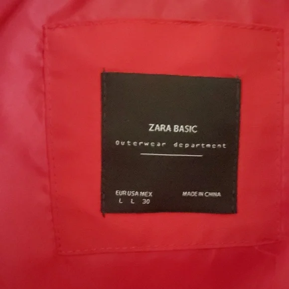 Zara Red Puffer Jacket - Picture 11 of 16